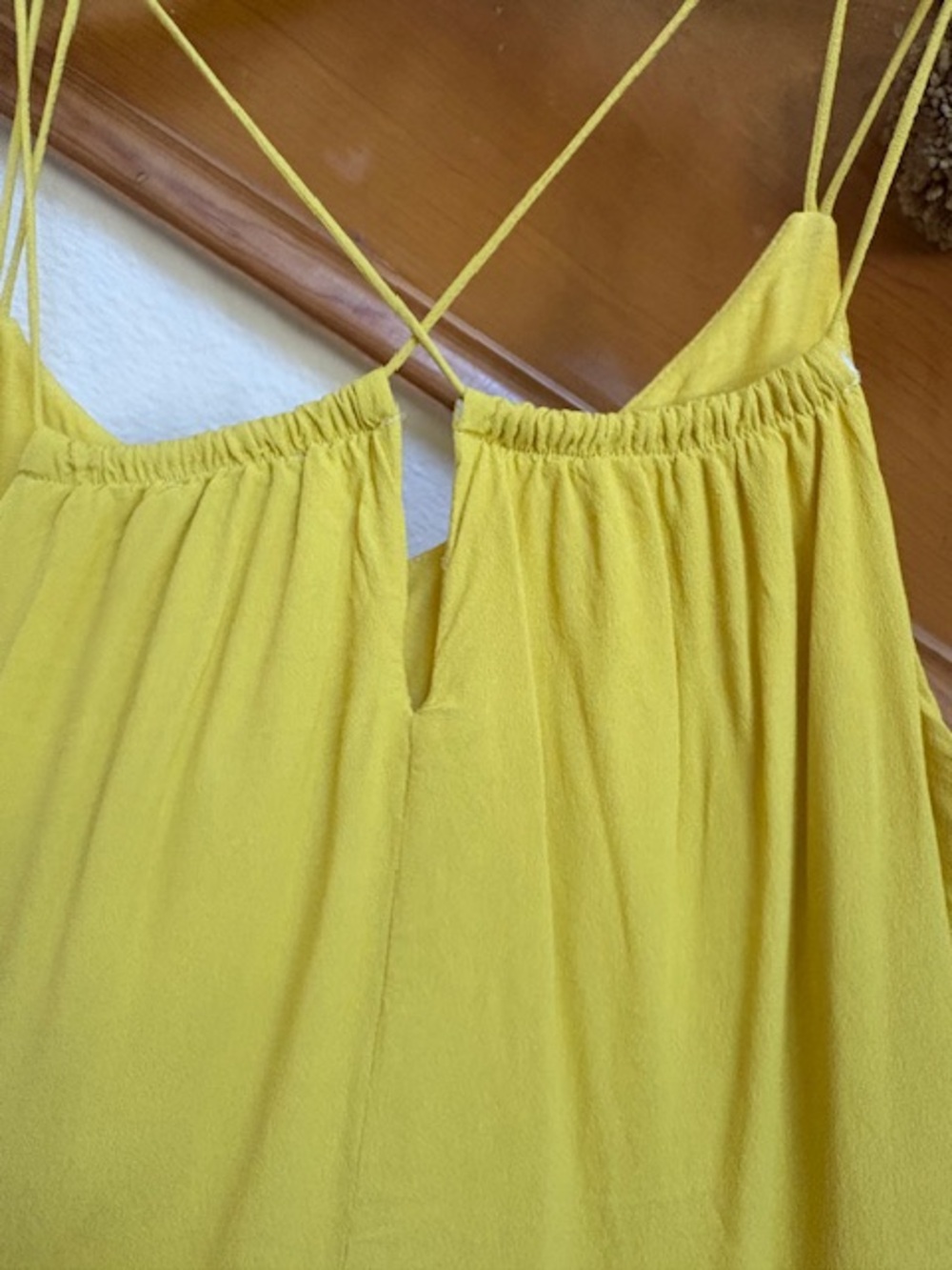 Massimo Dutti Yellow Spaghetti Strap Tank, like new, women's size S - Picture 3 of 10